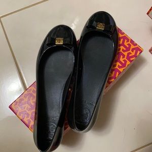 Tory Burch black jelly flats